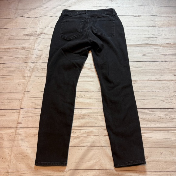 LOFT Curvy Skinny Mid Rise Black Denim Jeans Pants Women's Size 4 - Picture 15 of 16